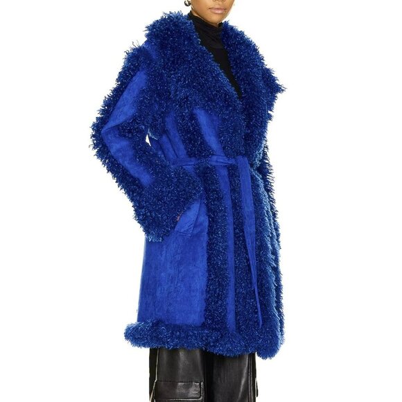 Ow Collection $550 Revolve Aspen Mountain Blue Coat Sz Small NWT Jacket - Picture 2 of 12